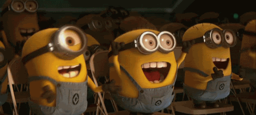 image of celebrating minions